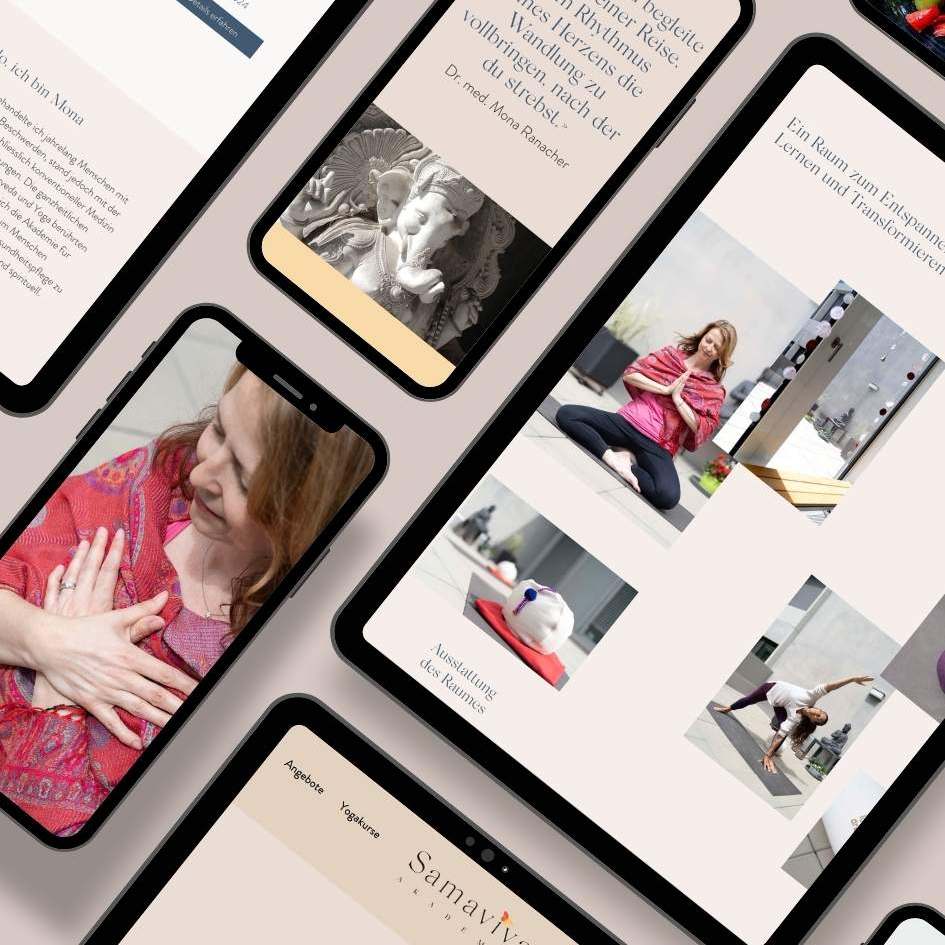 Website mit individuellem Branding Design Fotografien und Website Umsetzung